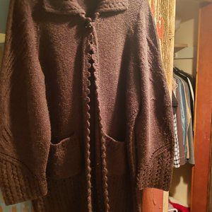 Liz Claiborne long brown sweater Size L